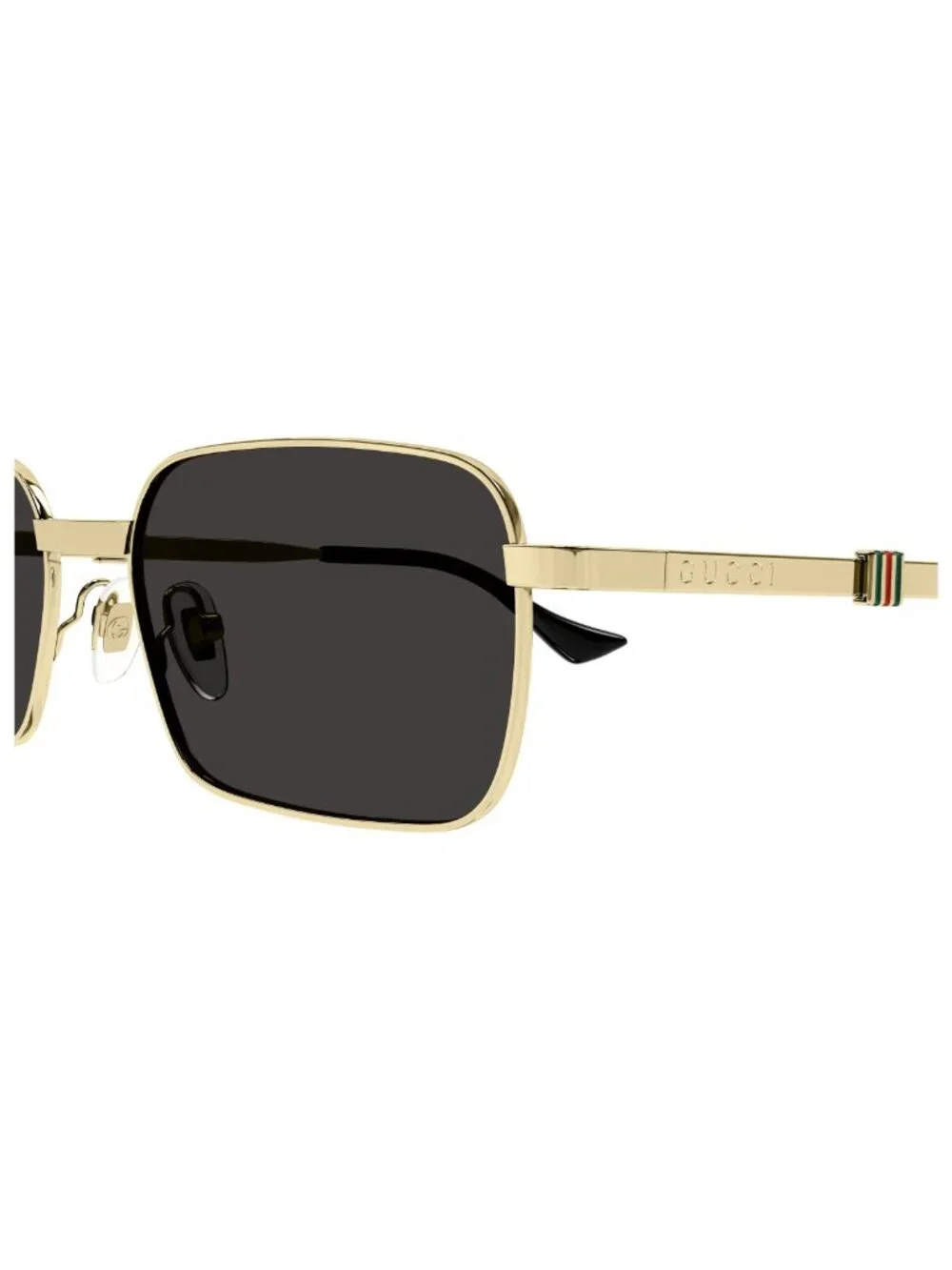 New Gucci Men's Sunglasses Gold Square Grey Lens Metal Frame GG1495S 001 56